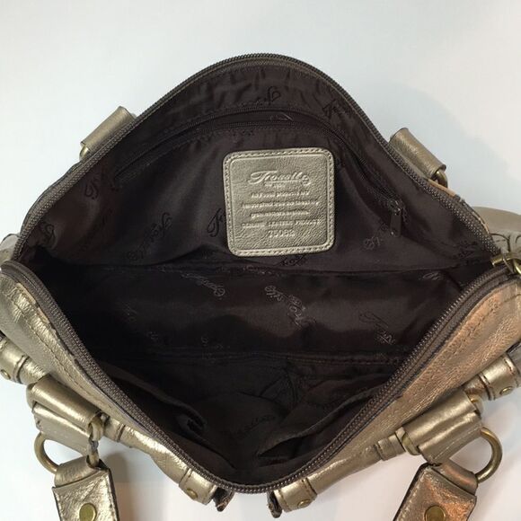 Fossil Leather dark gold Studded handbag buckle - Picture 8 of 8